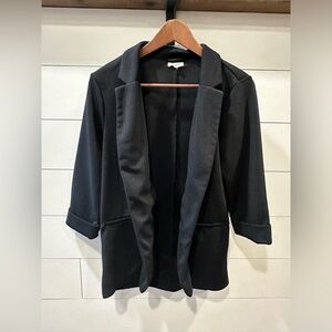 Maurices Black Women's 3/4 Sleeve Blazer- size Large